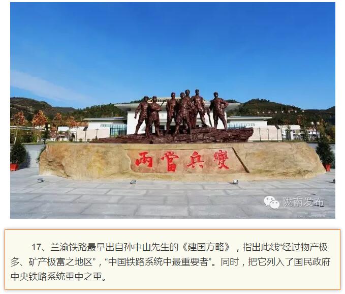 蘭渝鐵路最早由孫中山先生提出？在隴南，你不知道的事兒還有……