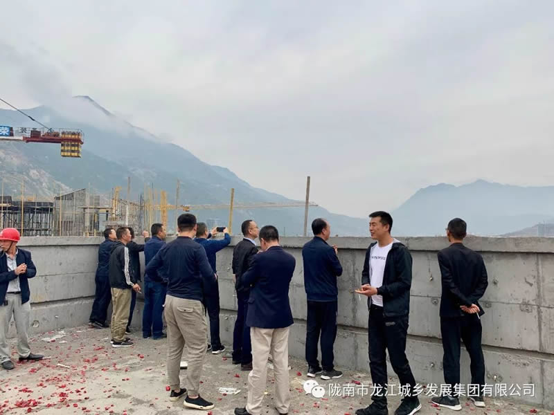 匠心傾注、喜封金頂——龍江?雙子座商住小區(qū)主體順利封頂