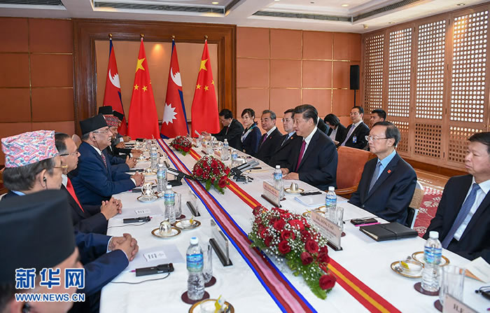 習(xí)近平會(huì)見(jiàn)尼泊爾共產(chǎn)黨聯(lián)合主席普拉昌達(dá)