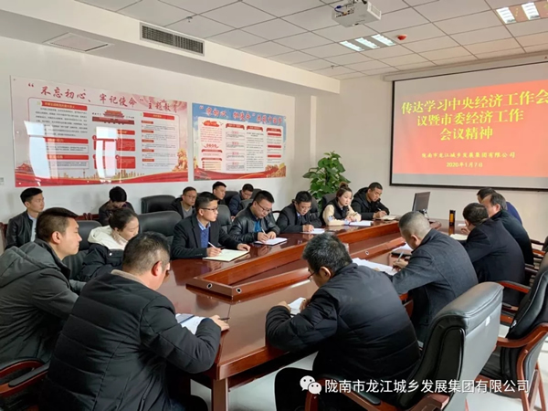 市龍江集團傳達學習市委四屆十次全會暨市委經(jīng)濟工作會議精神